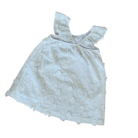 Zara White Floral Embellished Sleeveless Dress Girls size 4-5 - Picture 4 of 6